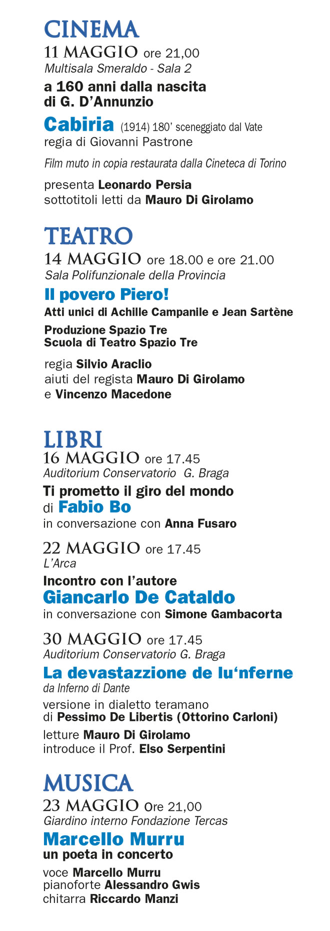 Calendario Maggio Fest 2023
